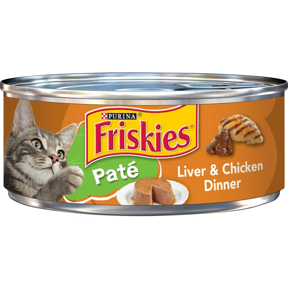 Friskies Paté Liver & Chicken Dinner Wet Cat Food 5.5 oz Can