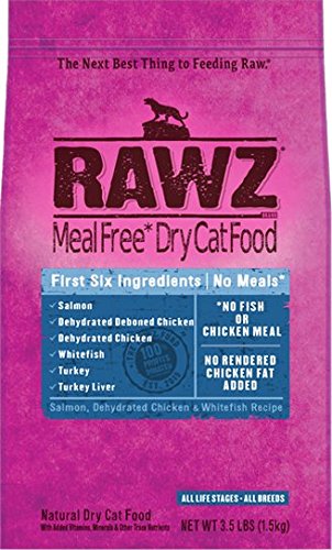Rawz Dehydrated Salmon, Chicken & Whitefish Dry Cat Food, 1.8 lbs.