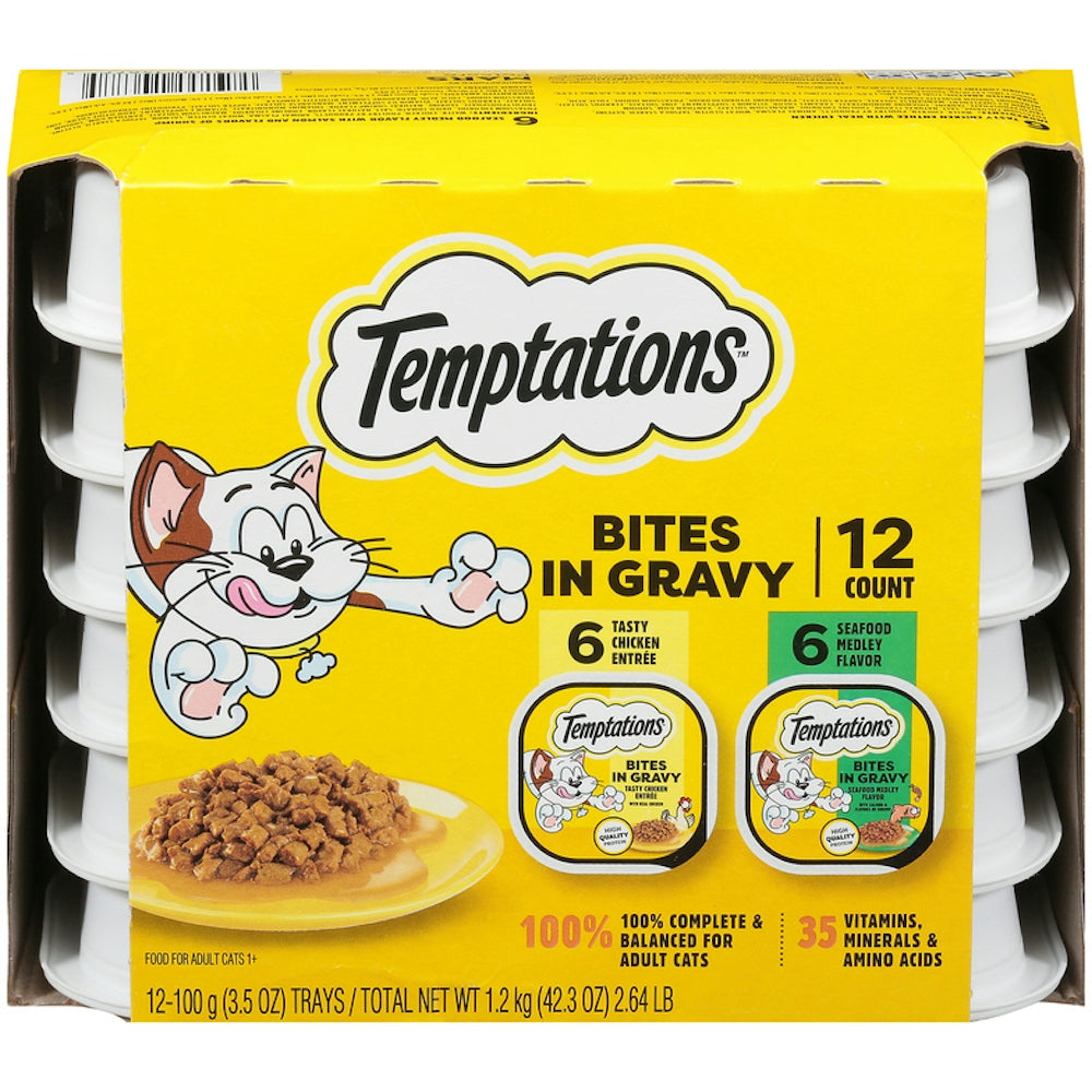 Temptations Wet Cat Food Variety Pack, 3.5 oz. (12 Pack)