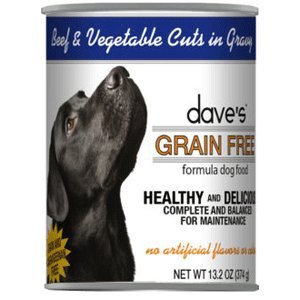 Dave's Pet Food Grain-Free Beef & Vegetables in Gravy Canned Dog Food, 13.2 oz.