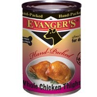 Evanger's Whole Chicken Thighs Hand-Packed Wet Dog Food, 12 oz.