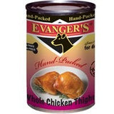 Evanger's Whole Chicken Thighs Hand-Packed Wet Dog Food, 12 oz.