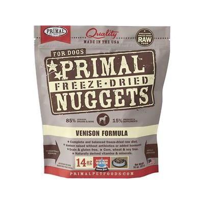 Primal Venison Formula Freeze-Dried Dog Food Nuggets, 14 oz.