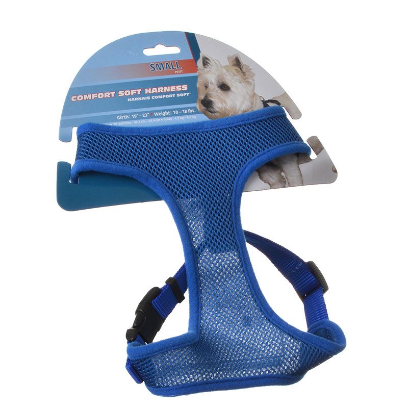 Comfort Soft Blue Adjustable Dog Harness, 3/4 in. (Size S)