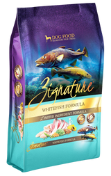 Zignature Whitefish Formula Dry Dog Food, Grain-Free 25-Lb Bag