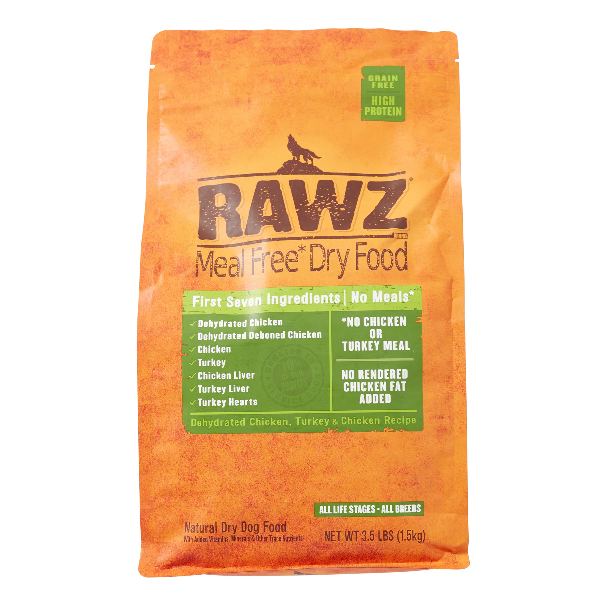 Rawz Natural Chicken & Turkey Grain-Free Dry Dog Food, 3.5 lbs.