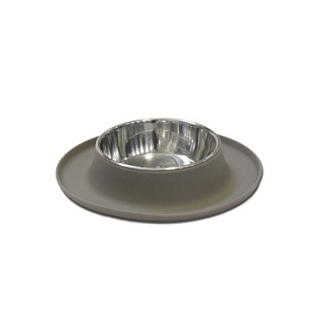 Messy Mutts Stainless Steel Dog Feeder with Non-Slip Silicone Base, 11.8 oz.