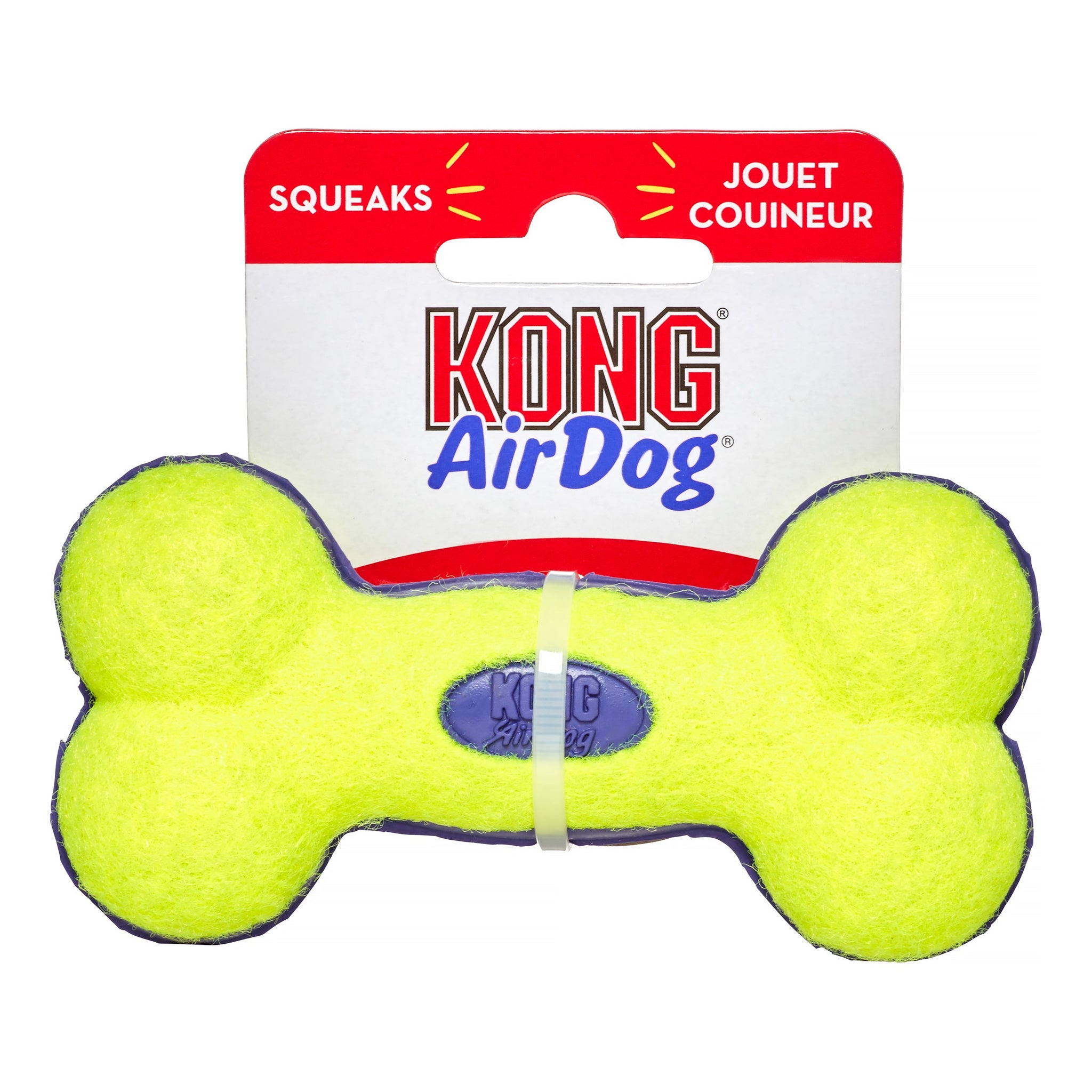 Kong Airdog Bone Squeaky Toy, Small, Tennis Material