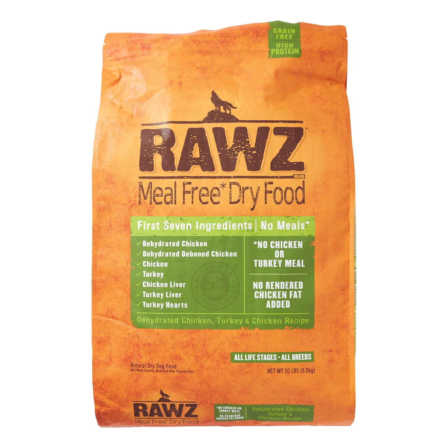 Rawz Natural Chicken & Turkey Grain-Free Dry Dog Food, 20 lbs.