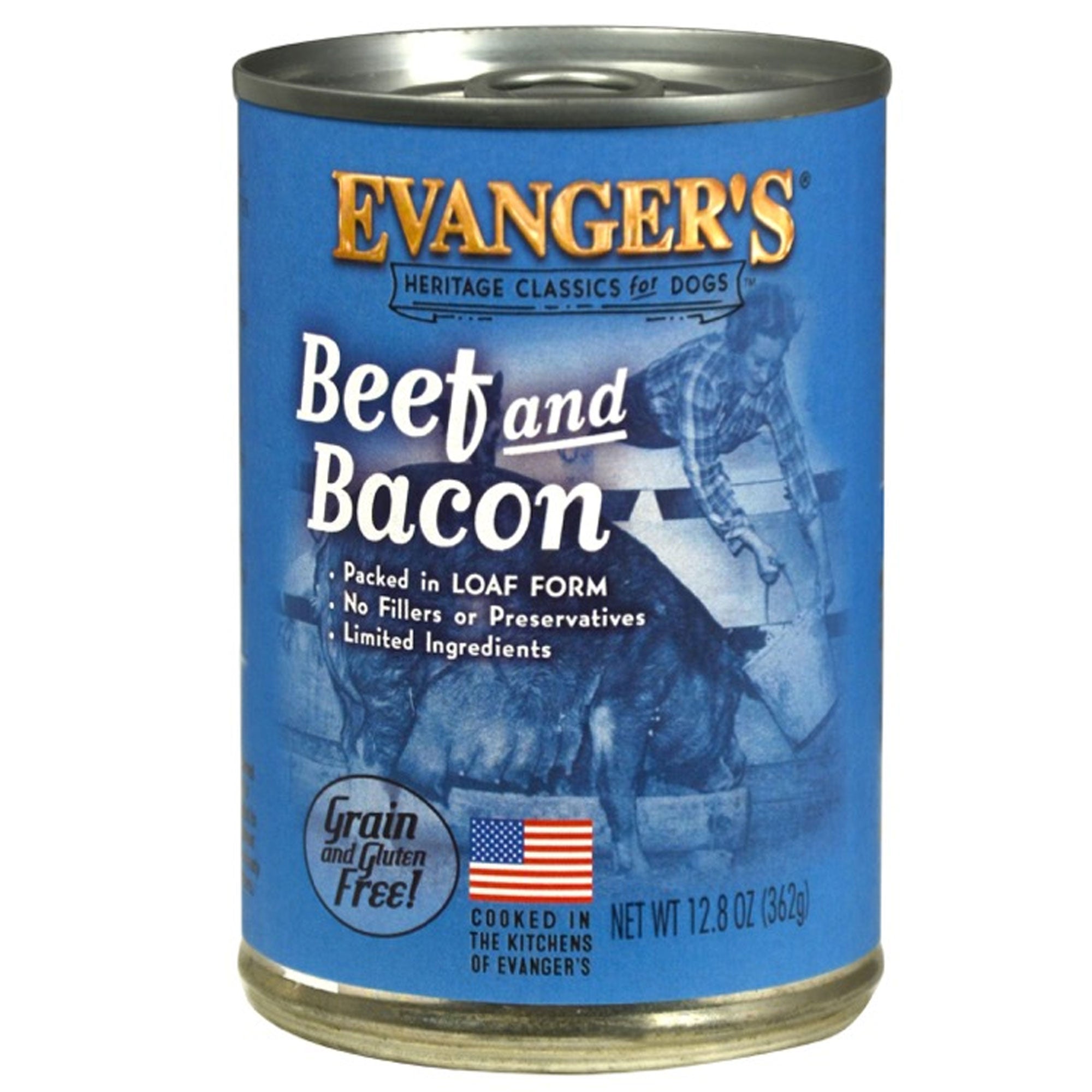 Evanger's Heritage Classics Beef & Bacon Wet Dog Food, 12.5 oz.