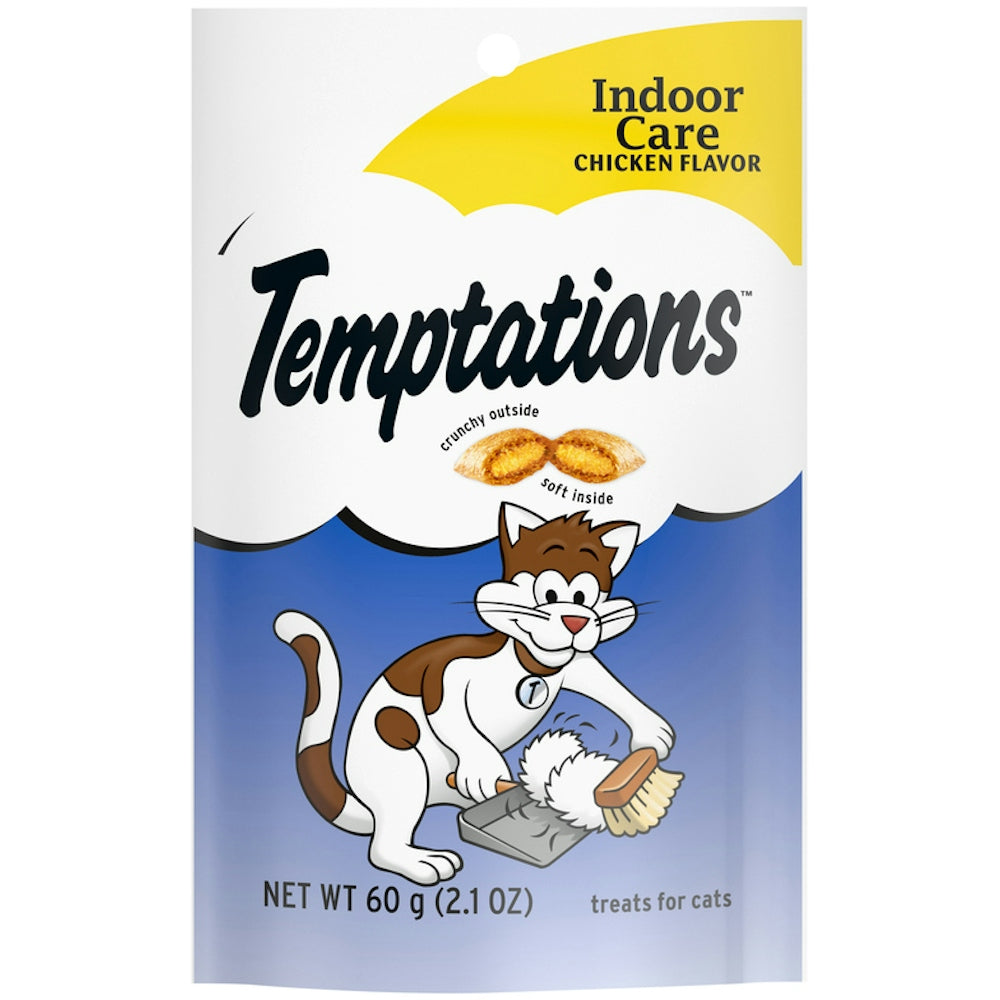Temptations Indoor Care Chicken Cat Treats, 2.1 oz.
