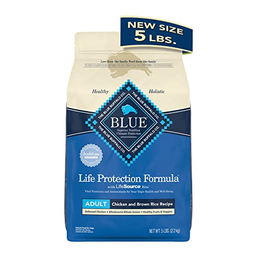Blue Buffalo Adult Chicken & Brown Rice Dry Dog Food, 5 lbs.