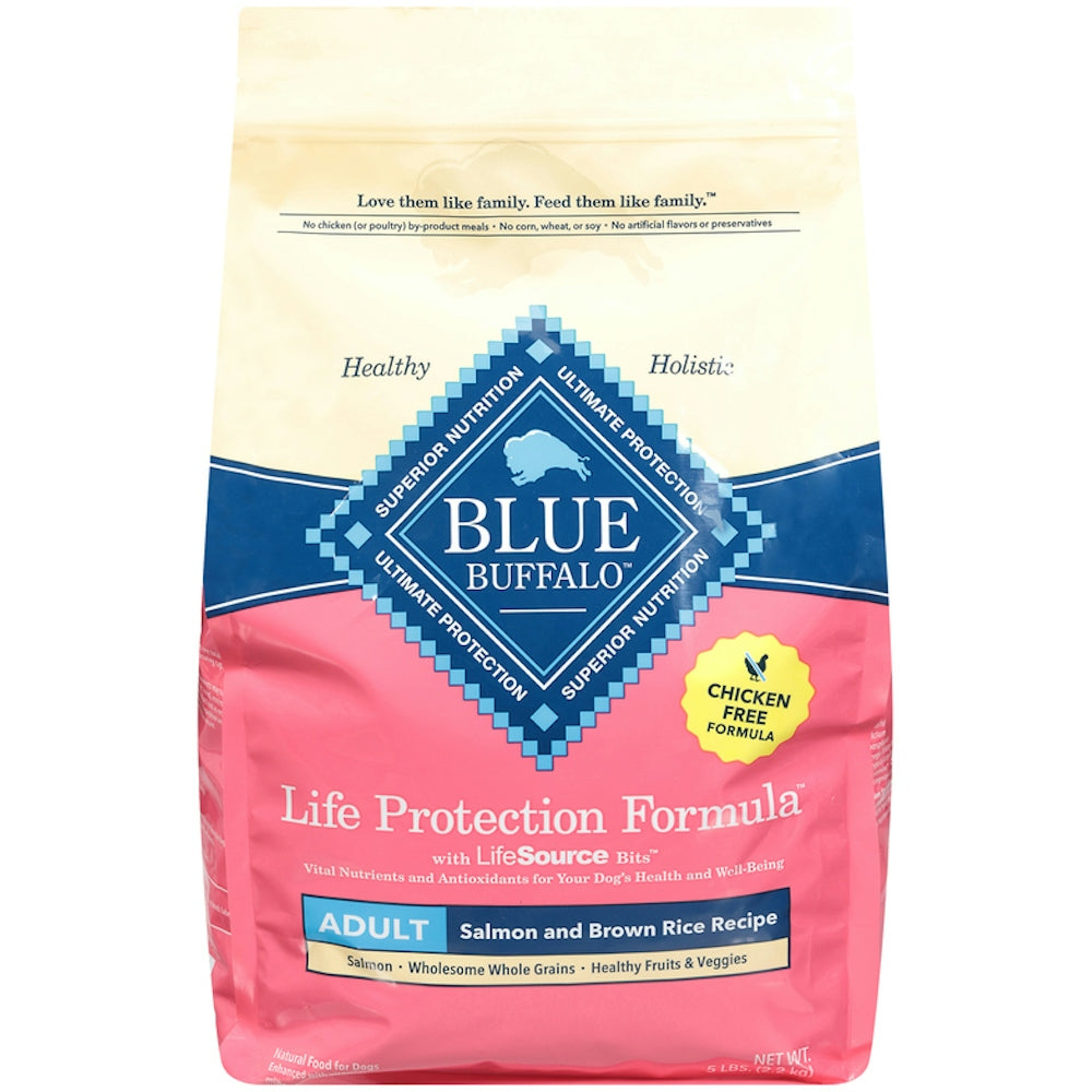 Blue Buffalo Adult Salmon & Brown Rice Dry Dog Food, 5 lbs.