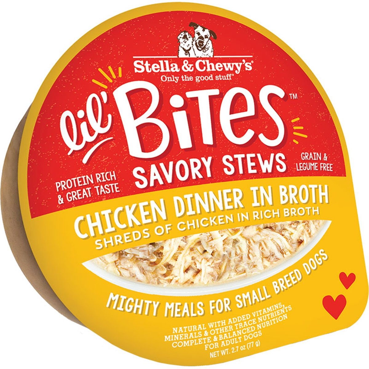 Stella & Chewy's Lil' Bites Chicken Dinner Wet Dog Food, 2.7 oz.