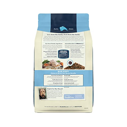 Blue Buffalo Chicken & Brown Rice Dry Puppy Food, 5 lbs.