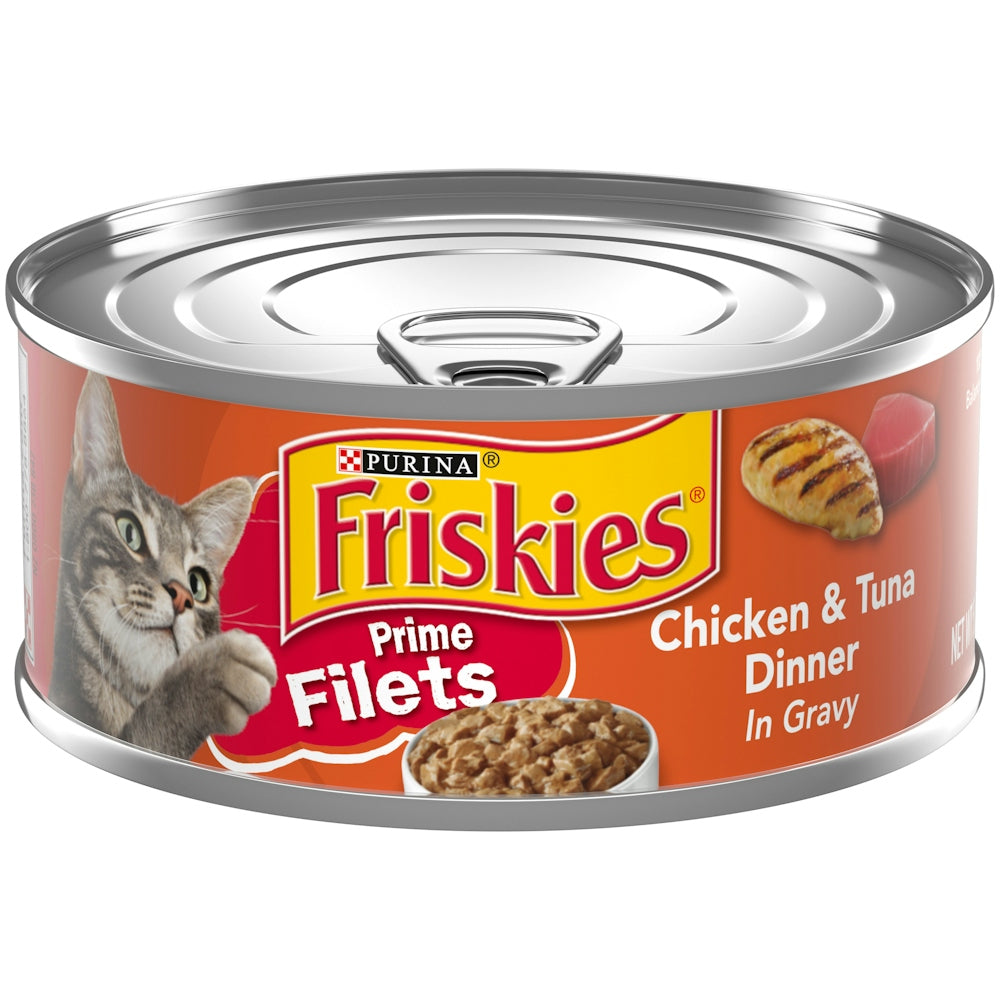 Friskies Prime Filets Chicken & Tuna Wet Cat Food, 5.5 oz.