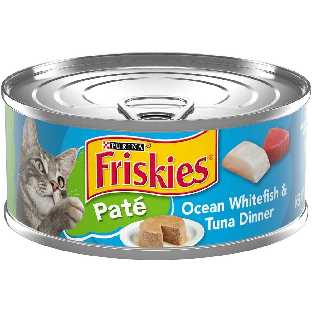 Friskies Purina Paté Wet Cat Food Ocean White Fish & Tuna Dinner - 5.5 oz Can