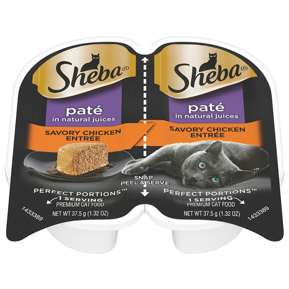 Sheba Perfect Portions Savory Chicken Entree Pate Wet Cat Food, 2.6 oz.