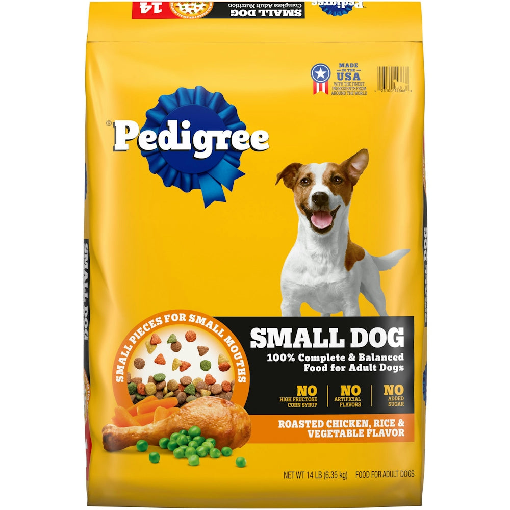 Pedigree Adult Small Dog Roasted Chicken & Vegetable Flavor Dry Dog Food, 14 lbs.