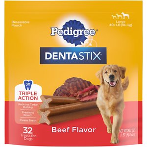 Pedigree Dentastix Bacon Flavor Large Dog Treats 1.7 Lb. Bag