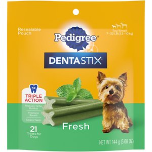 Pedigree Dentastix Dental Care Treats Toy & Small Breed Fresh Flavor . Pack Dog 5 oz
