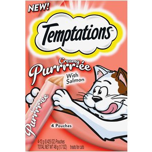 Temptations Creamy Puree Salmon Cat Treats, 6.7 oz.