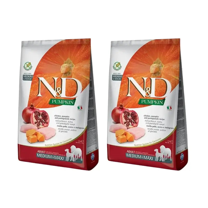 Farmina N&D Dog Pumpkin Grain Free Puppy Chicken & Pomegranate Medium/Max Dry Food - Bag 26.4 lbs