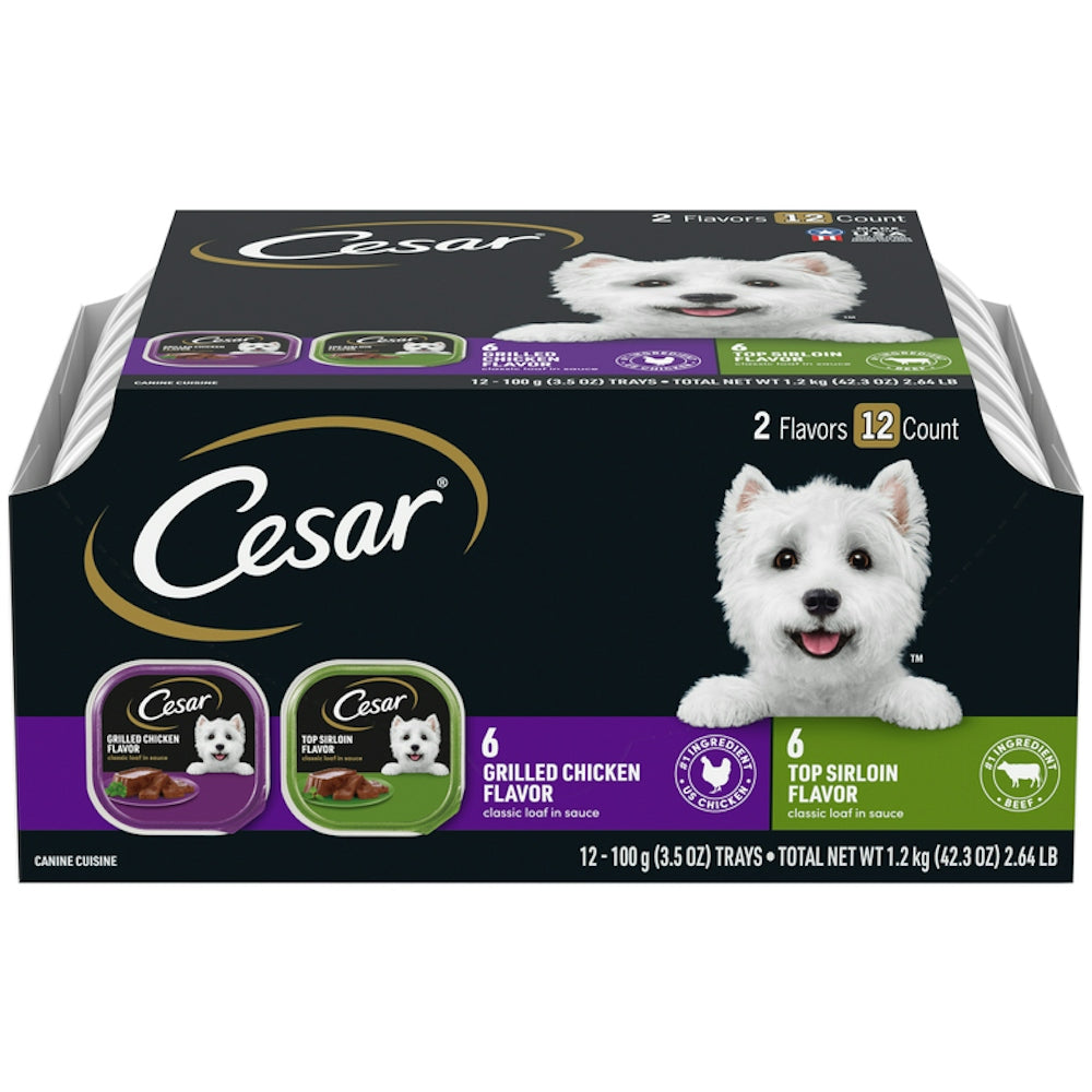 Cesar Wet Dog Food Variety Pack 3.5 oz - Pack Of 12 Can