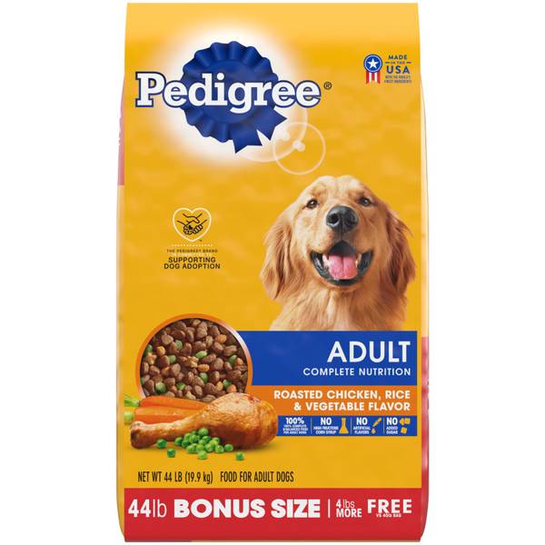 Pedigree Complete Nutrition Roasted Chicken & Vegetable Flavor Adult Dry Dog Food, 44 lbs.