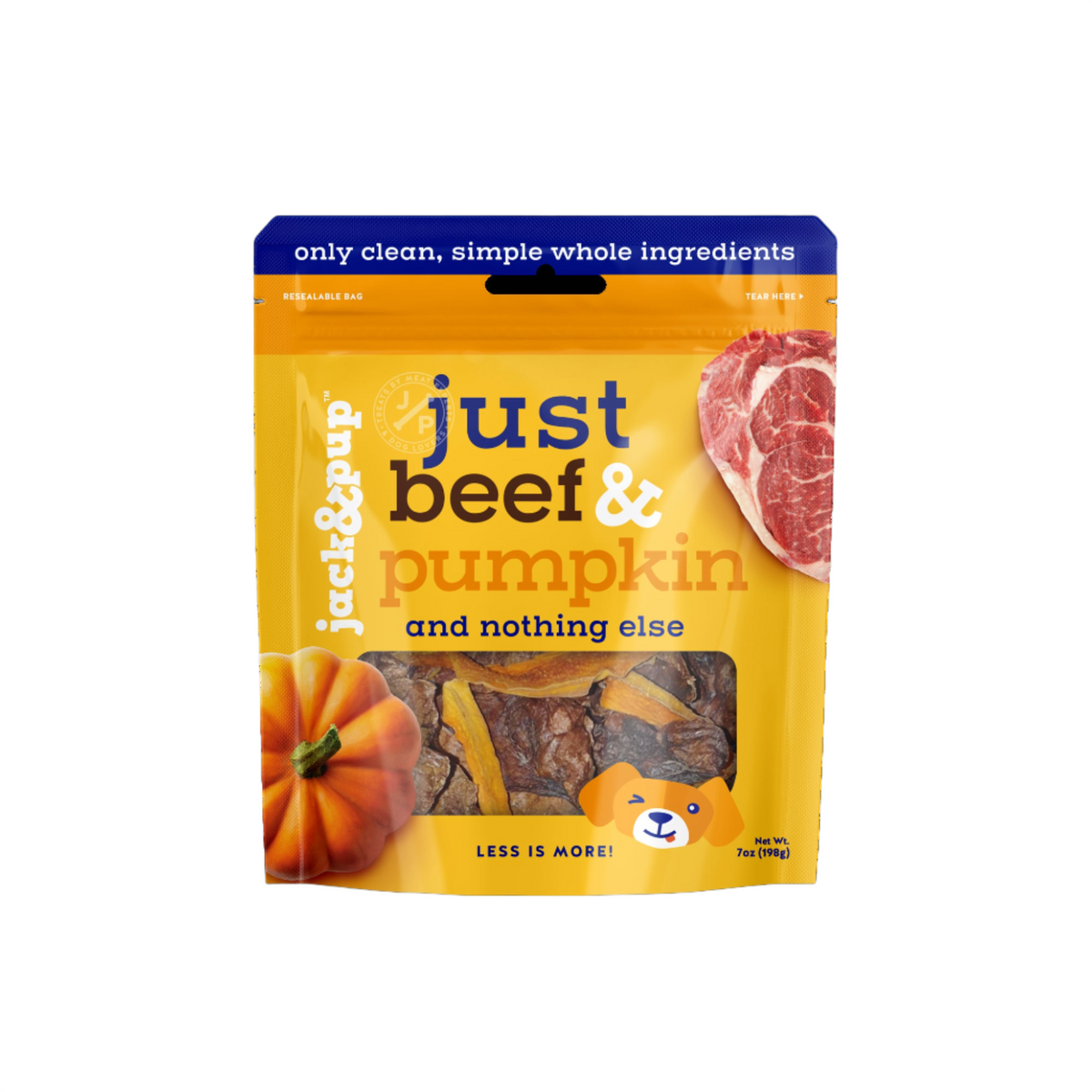 Jack & Pup Just Beef & Pumpkin Dog Treats, 7 oz.
