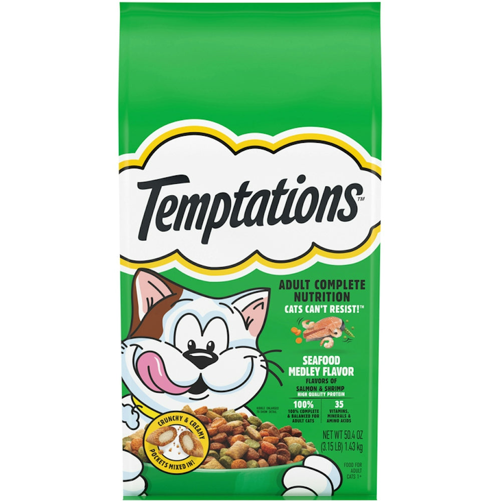 Temptations MixUps Seafood Medley Flavor Dry Cat Food 3.1lb Bag