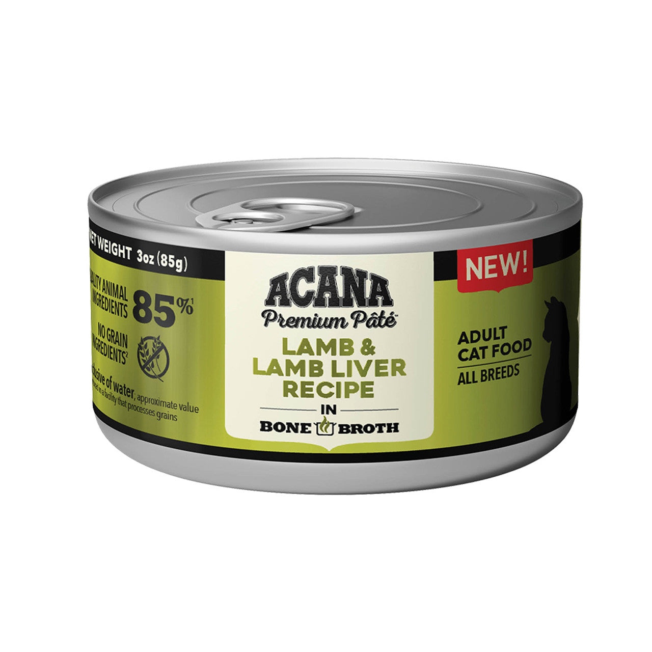Acana Lamb + Lamb Liver in Bone Broth Wet Cat Food, 3 oz Can