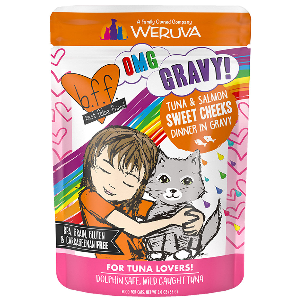 B.F.F. Sweet Cheeks Tuna & Salmon Dinner Wet Cat Food, 3 oz.
