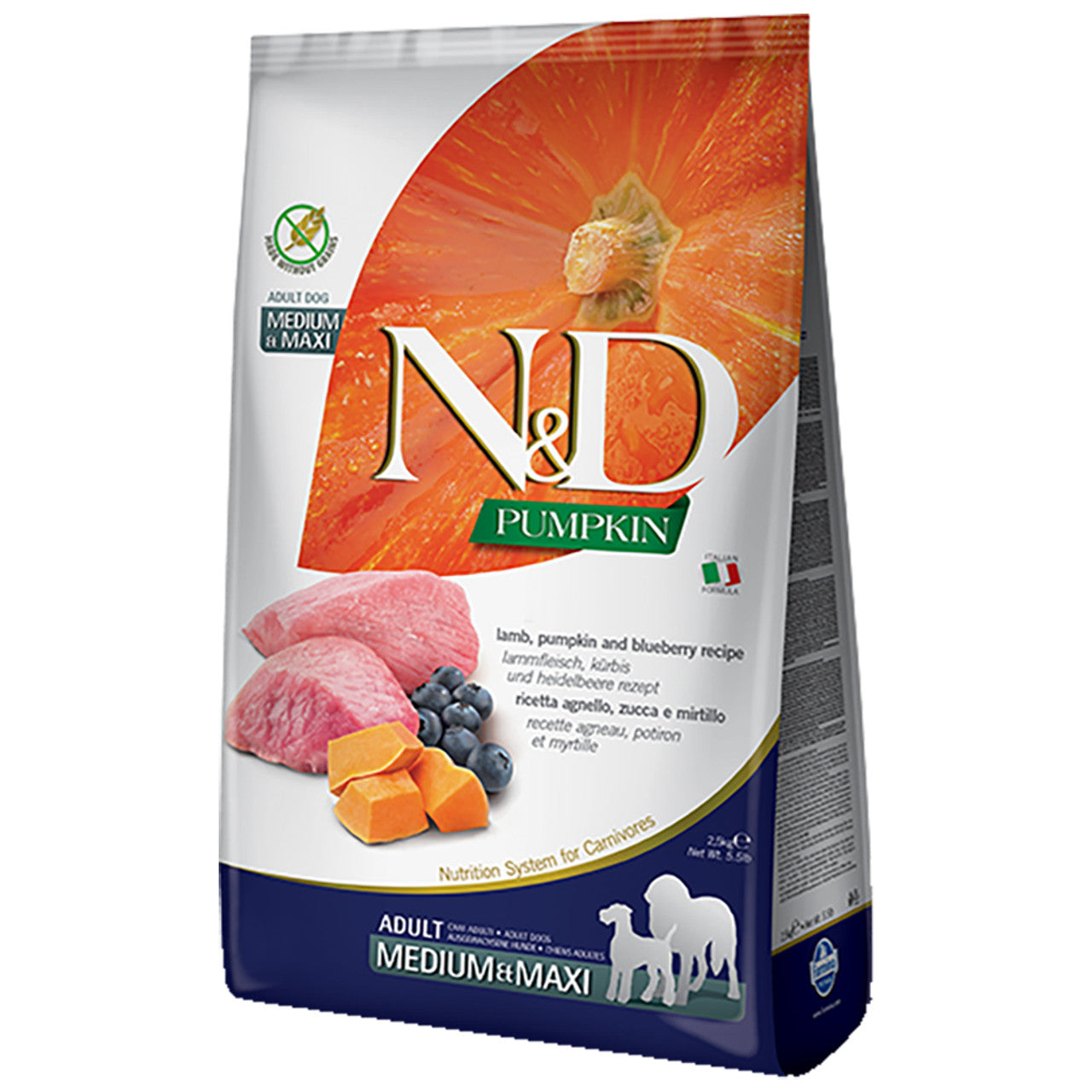 Farmina N&D Dog Pumpkin Lamb & Blueberry Medium/Maxi 26.4lb