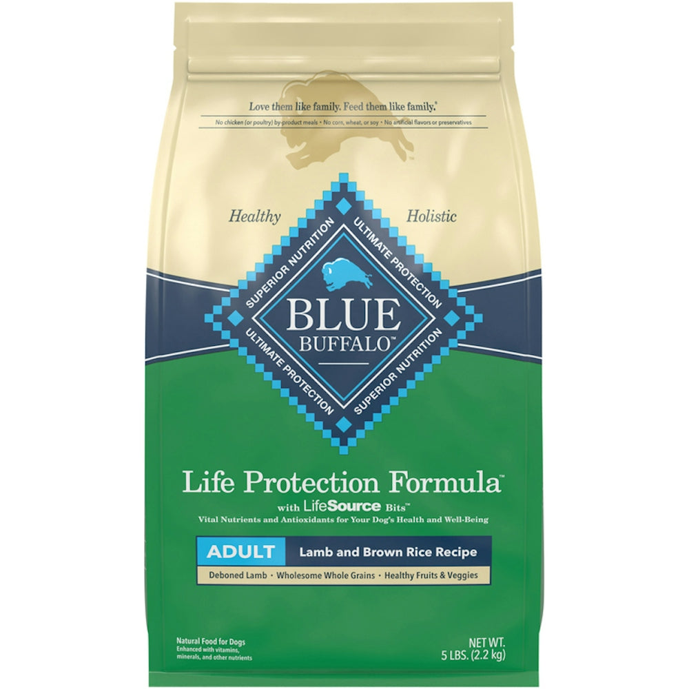 Blue Buffalo Adult Lamb & Brown Rice Dry Dog Food, 5 lbs.