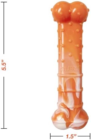 Nylabone Textured Bone Power Chew Roasted Chicken Flavor Dog Toy, Medium