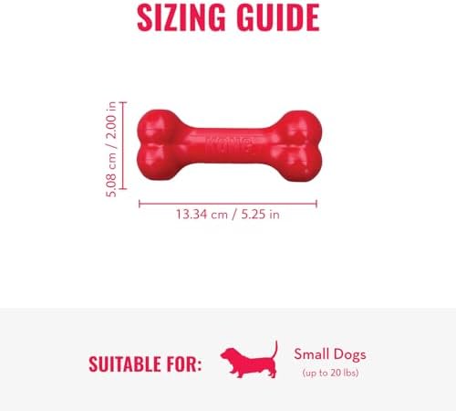KONG Goodie Bone Classic Durable Natural Rubber Dog Bone