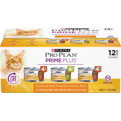 Purina Pro Plan Senior Wet Cat Food, 3 oz. (12 Pack)