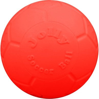 Jolly Pets Orange Vanilla Scented Rubber Soccer Ball Dog Toy, 8 in.