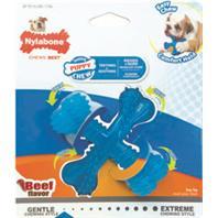 Nylabone Puppy Chew X Bone Beef Flavor, Petite