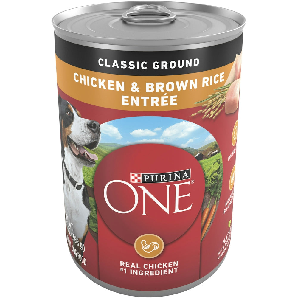 Purina ONE SmartBlend Chicken & Brown Rice Wet Dog Food, 13 oz.