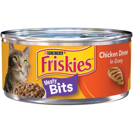 Friskies Meaty Bits Chicken Dinner in Gravy Wet Cat Food, 5.5 oz.