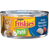 Friskies Purina Paté Wet Cat Food Ocean White Fish & Tuna Dinner - 5.5 oz Can