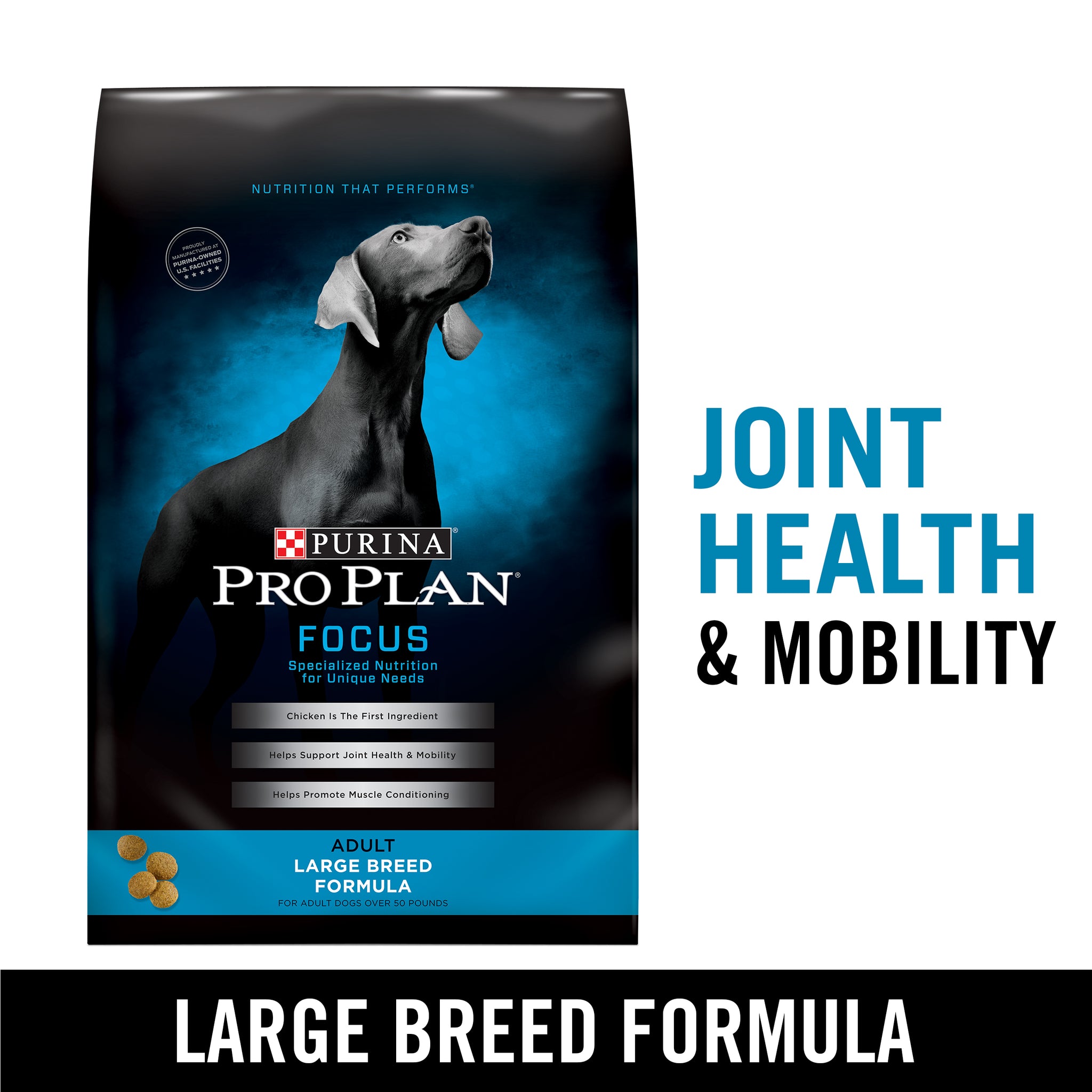 Purina Pro Plan Adult Large Breed Chicken & Rice Dry Dog Food, 34 lbs.