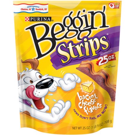 Purina Beggin' Strips Bacon & Cheese Flavor Dog Treats, 25 oz.