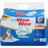 Four Paws Wee-Wee Febreze Freshness Odor Control Dog Pads, 50 Count