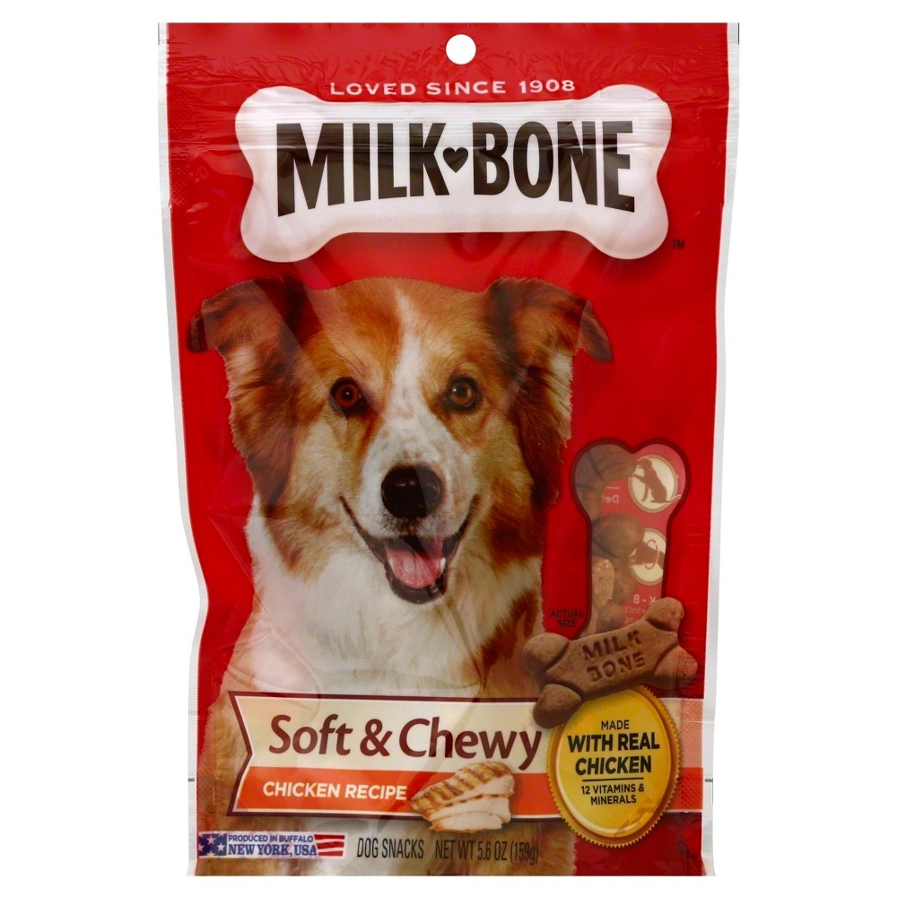 Milk-Bone Soft & Chewy Chicken Recipe Dog Treats, 5.6 oz.