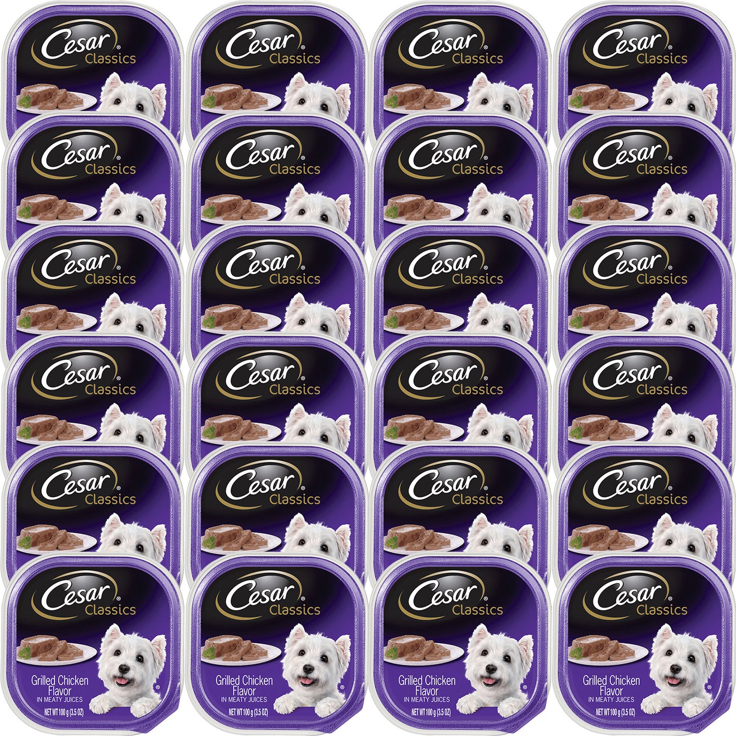 Cesar Grilled Chicken Wet Dog Food, 3.5 oz. Tray