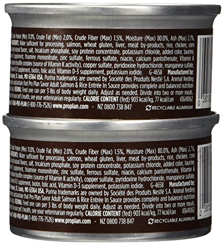 Purina Pro Plan Salmon & Rice Wet Cat Food, 3 oz.