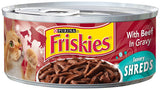 Friskies Shreds Beef in Gravy Wet Cat Food, 5.5 oz.